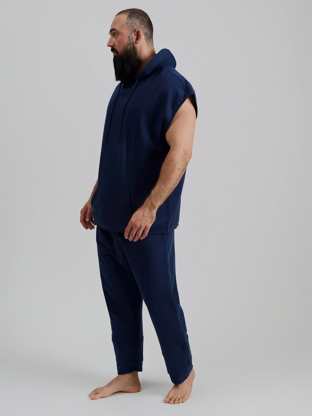 THE ZEPHYR SLEEVELESS HOODIE-AZUL