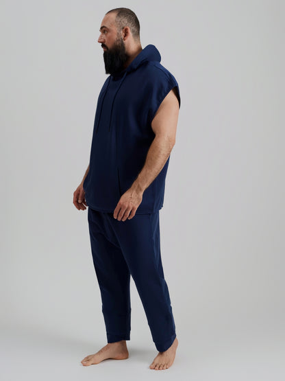 THE ZEPHYR SLEEVELESS HOODIE-AZUL