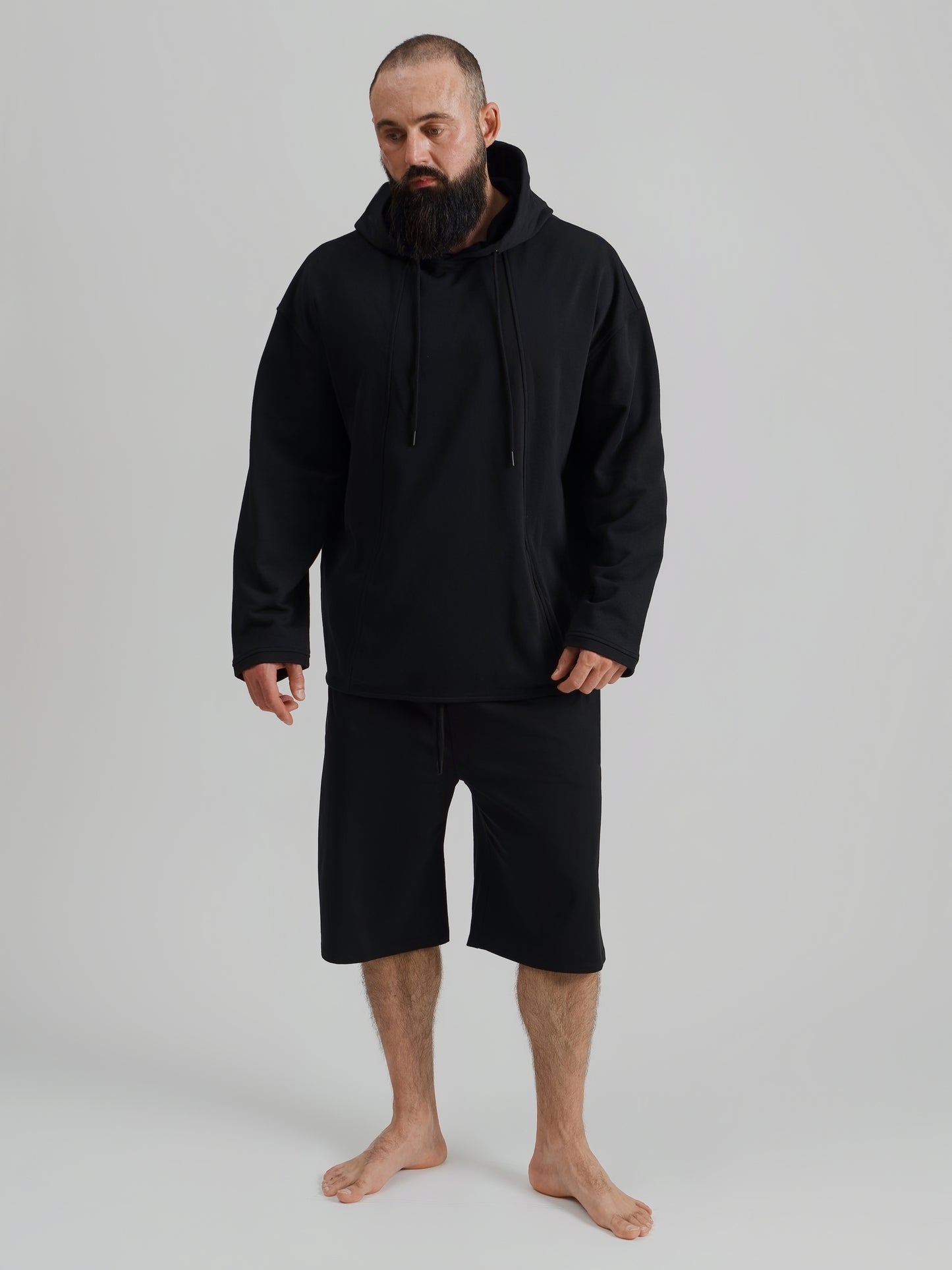 elysian relax hoodie-black