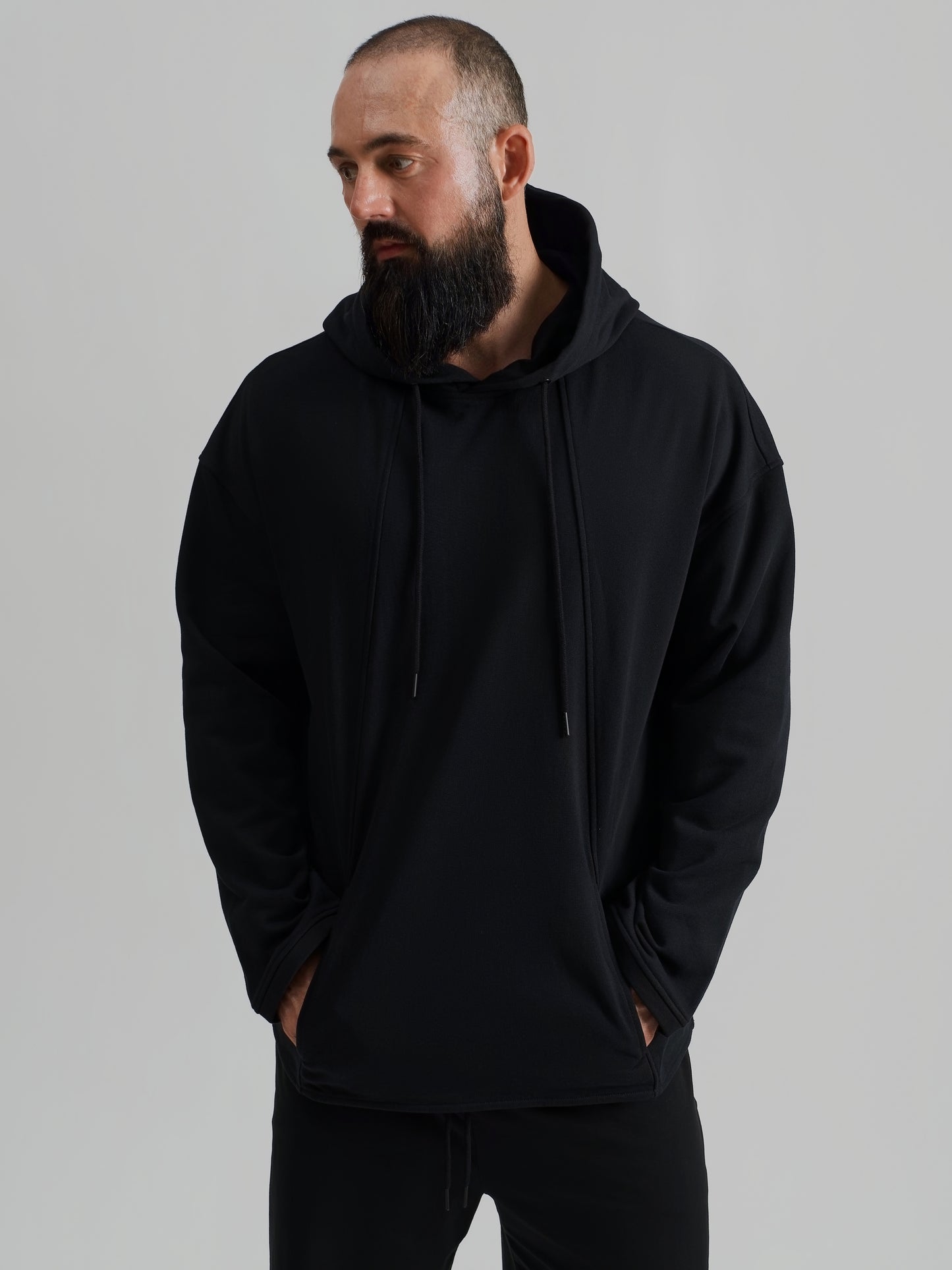 elysian relax hoodie-black