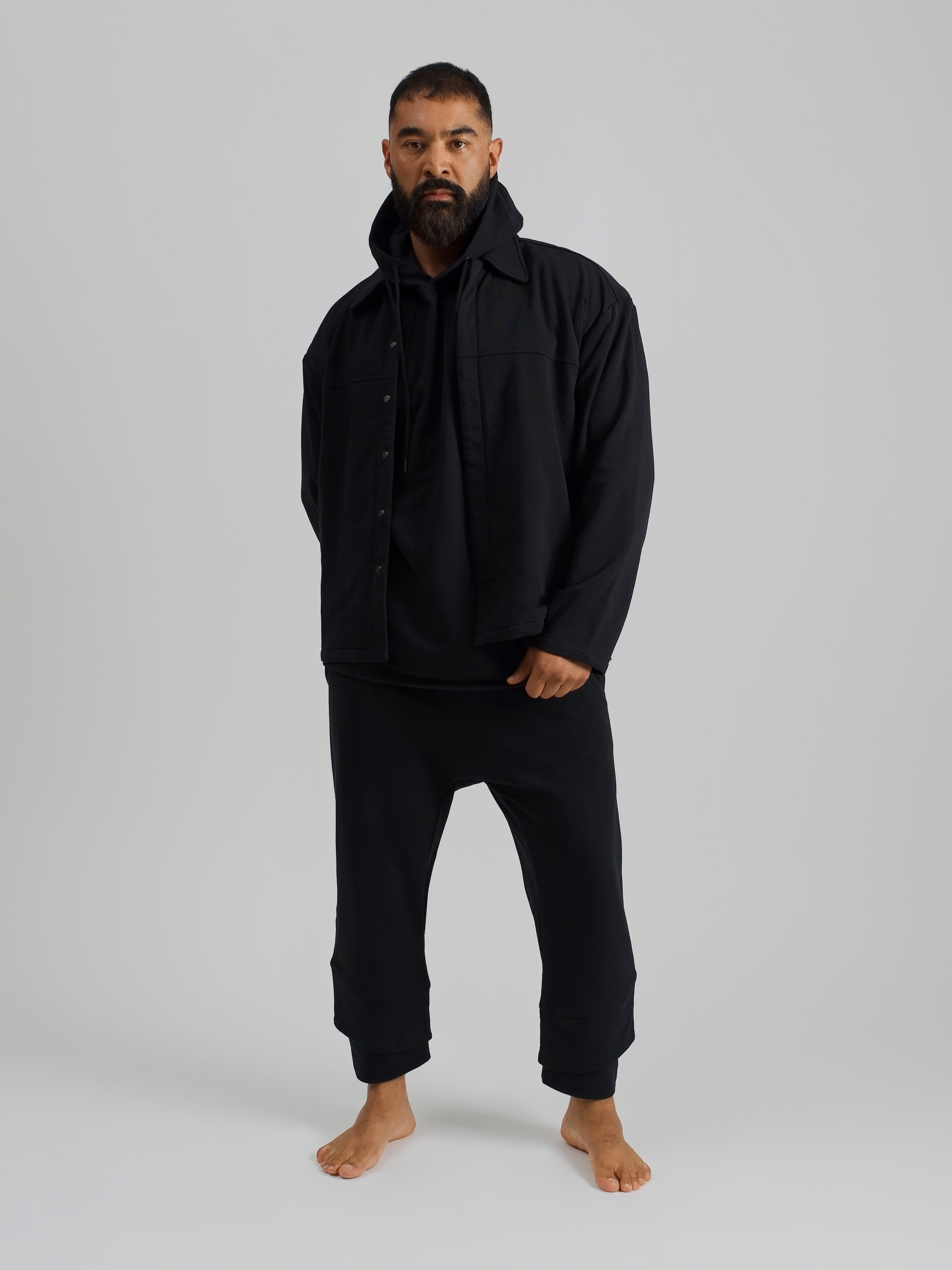 THE REMINGTON OVERSHIRT JACKET-BLACK