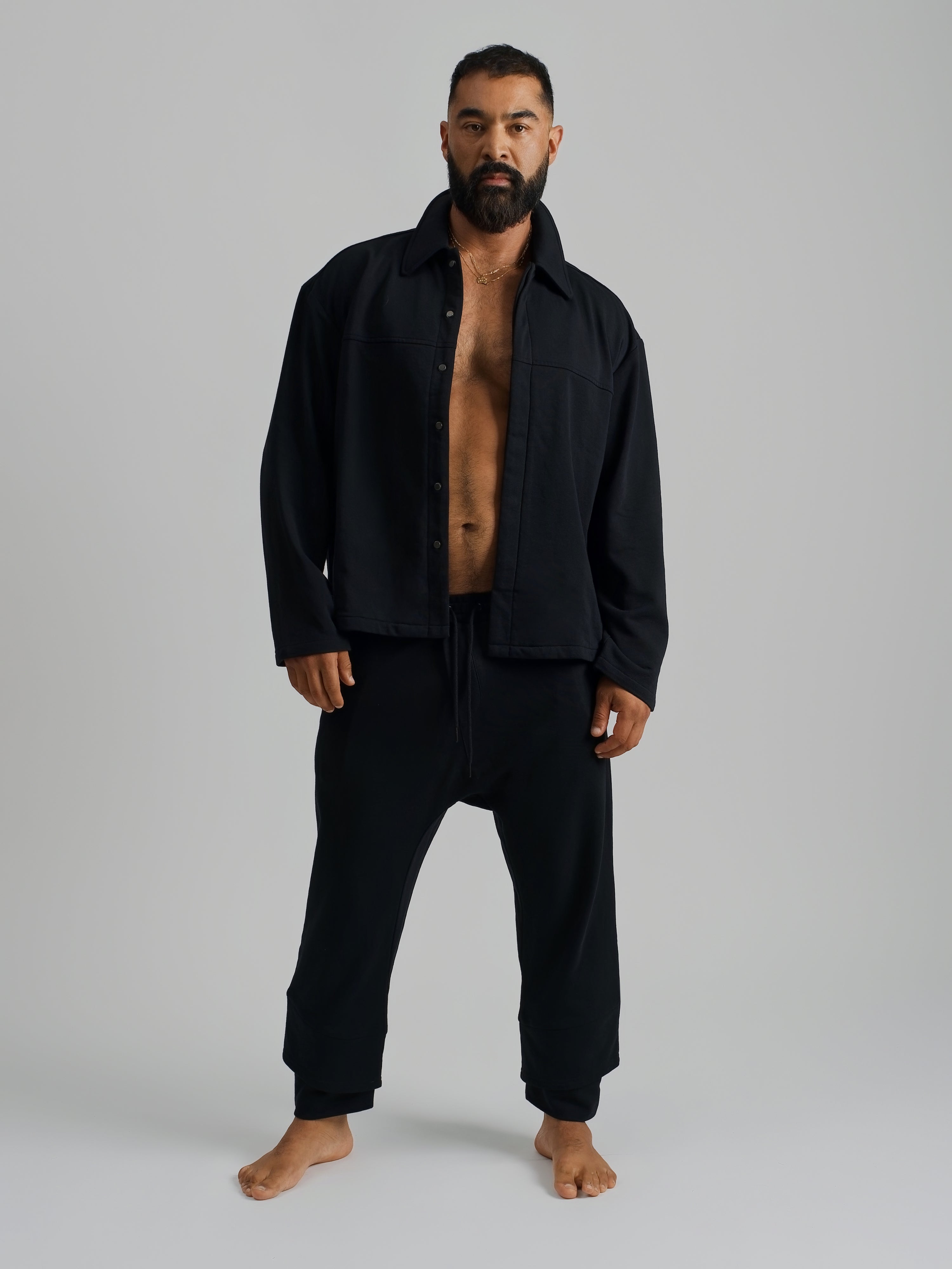 THE REMINGTON OVERSHIRT JACKET-BLACK
