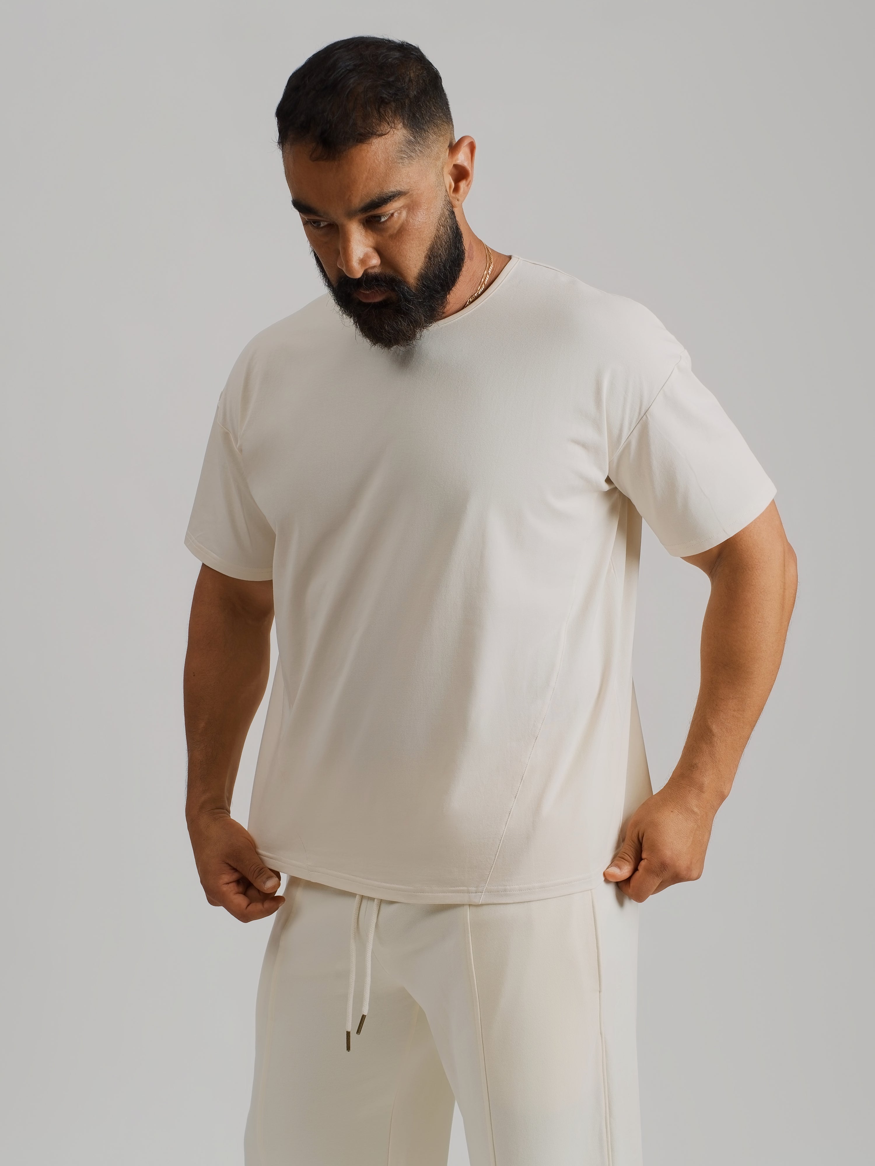 THE VERO BOXY TEE-CREAM