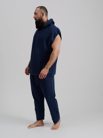 THE ZEPHYR SLEEVELESS HOODIE-AZUL